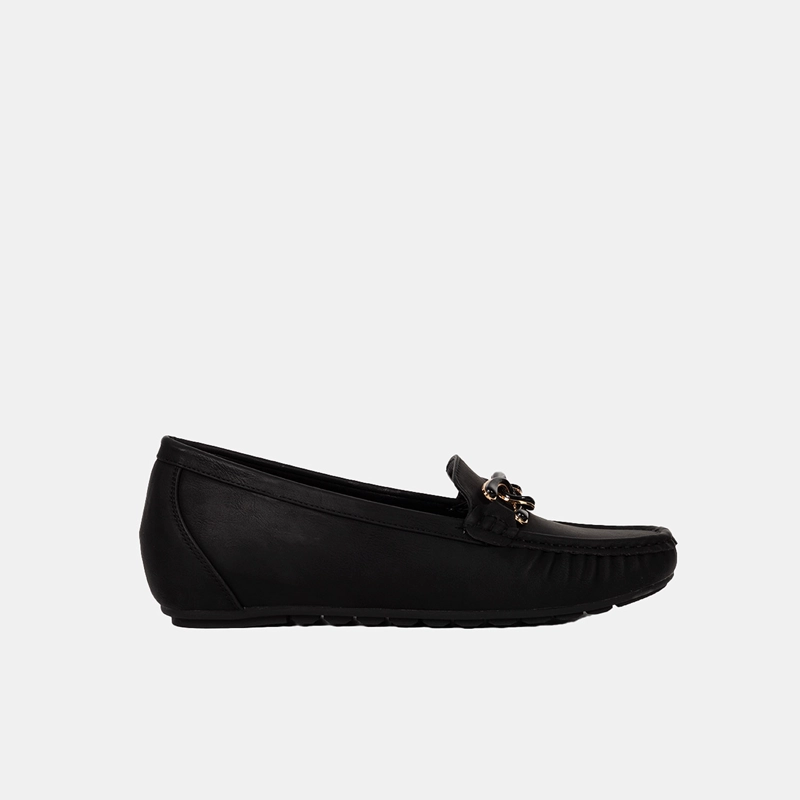 MOCASINES MUJER BATA NEGRO CASUALES COMFIT - 1