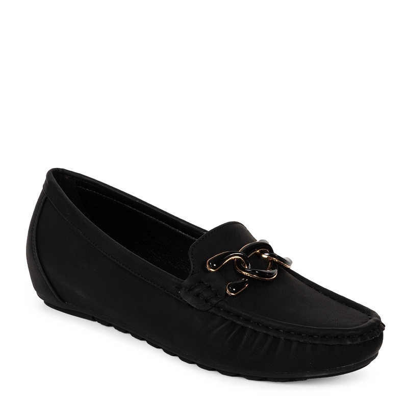 MOCASINES MUJER BATA NEGRO CASUALES COMFIT - 2