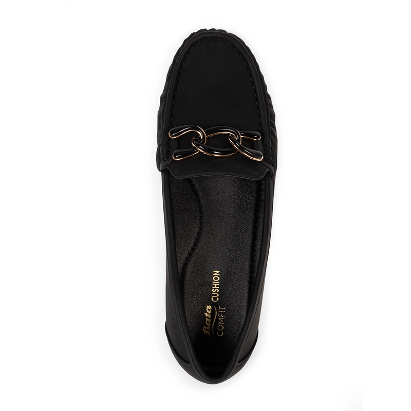 MOCASINES MUJER BATA NEGRO CASUALES COMFIT - 5
