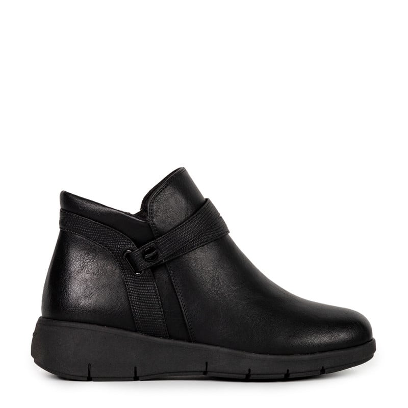BOTINES MUJER BATA NEGRO CASUALES COMFIT - 1