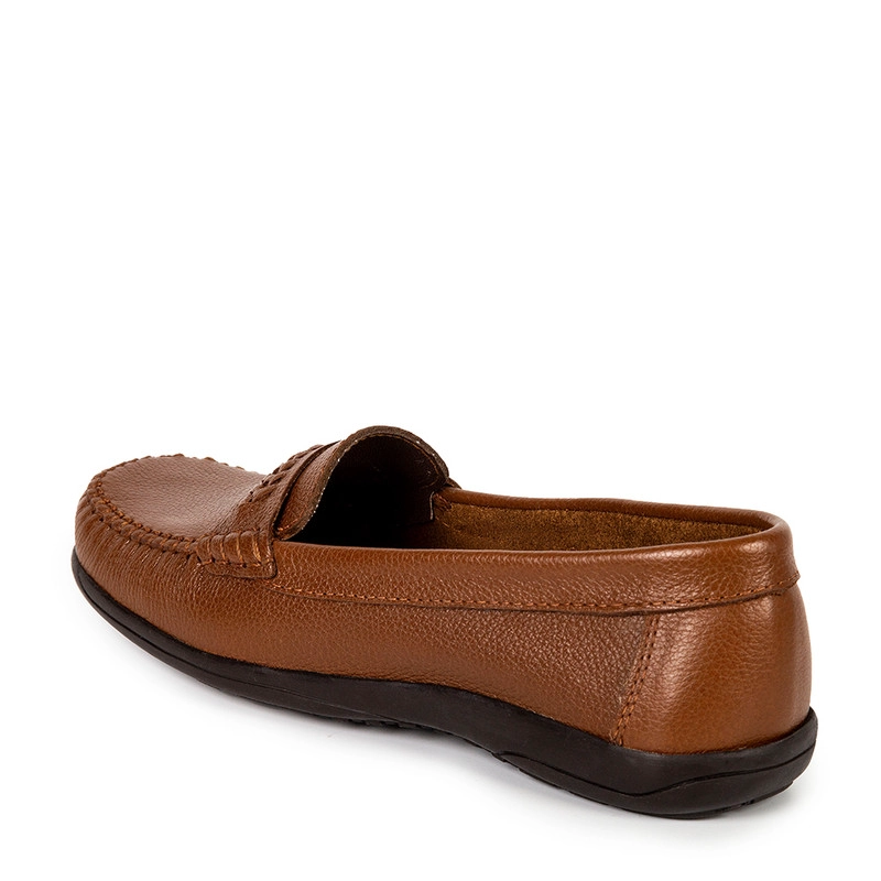 MOCASINES MUJER BATA CUERO CAMEL CASUALES COMFIT - 3