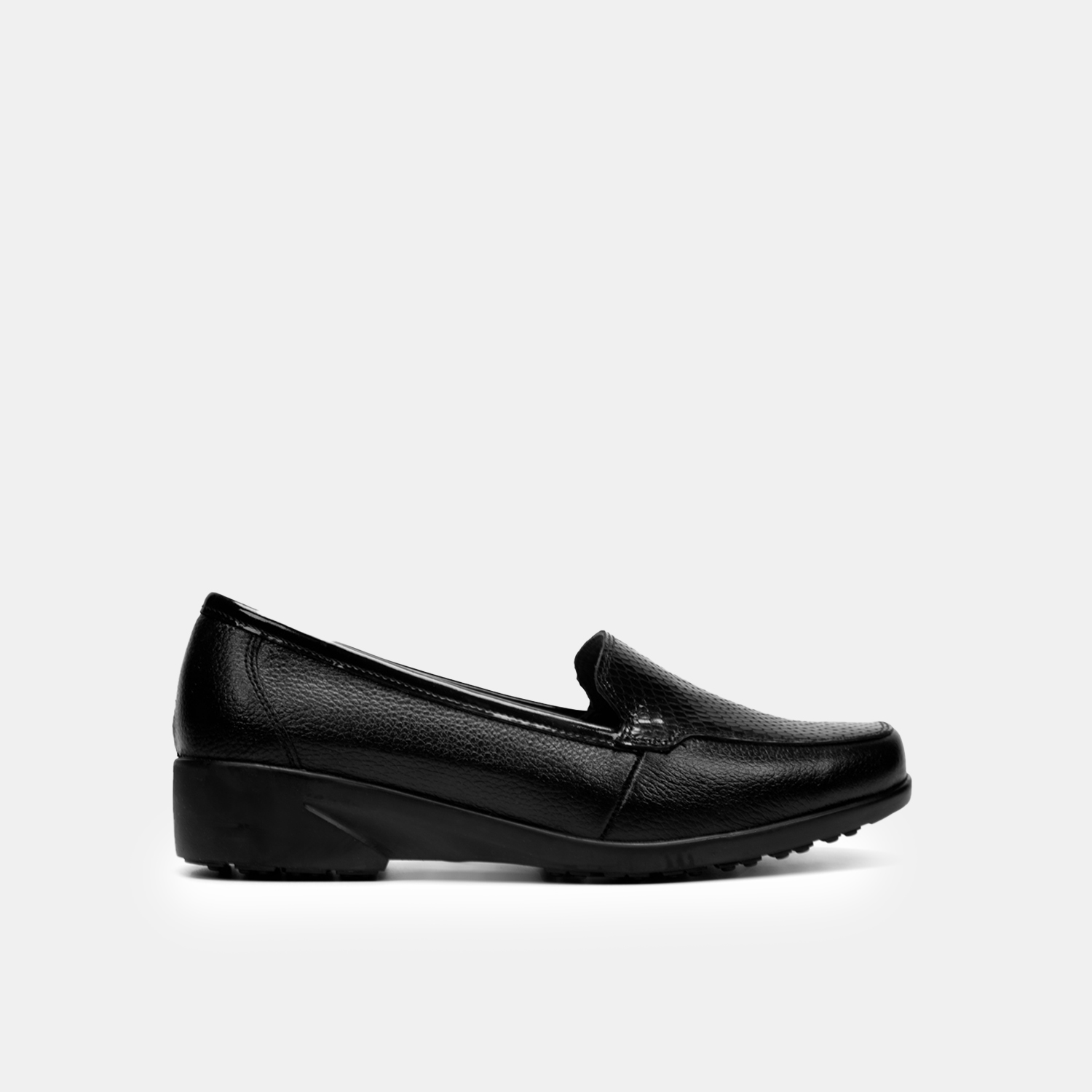 MOCASINES MUJER BATA CUERO NEGRO CASUALES COMFIT - 1