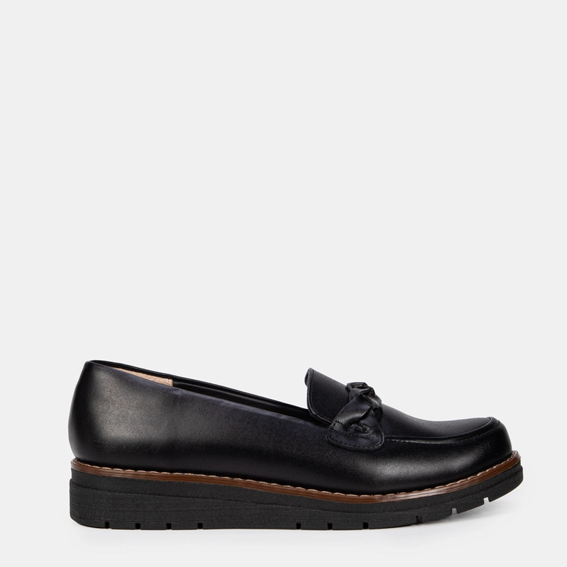 MOCASINES MUJER BATA NEGRO CASUALES - 2