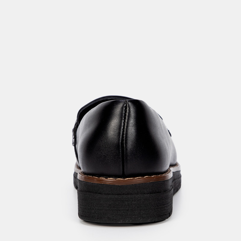 MOCASINES MUJER BATA NEGRO CASUALES - 6