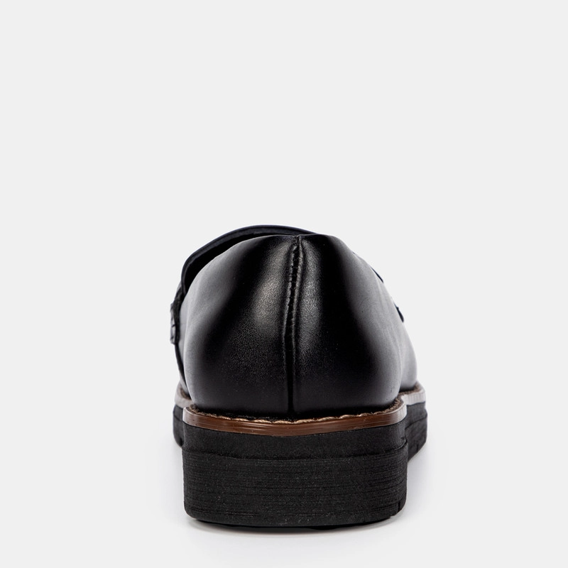 MOCASINES MUJER BATA NEGRO CASUALES - 6