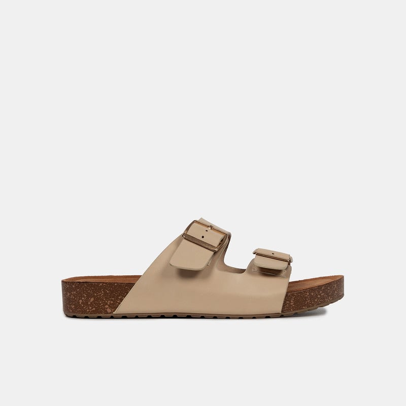 SANDALIAS MUJER BATA BEIGE CASUALES - 1