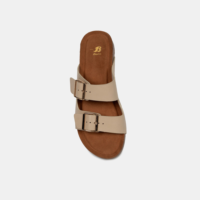 SANDALIAS MUJER BATA BEIGE CASUALES - 5