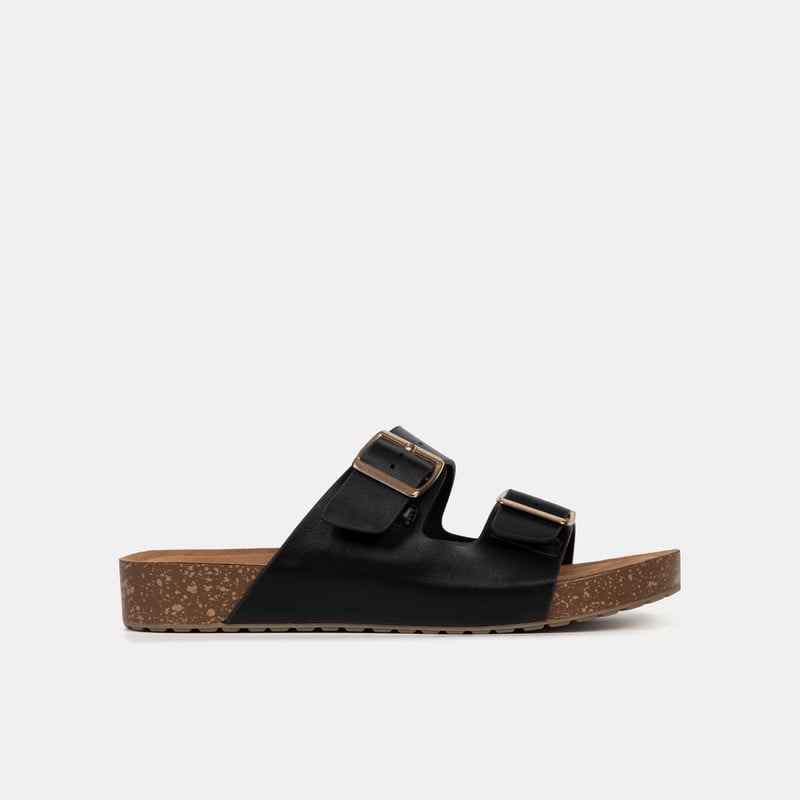 SANDALIAS MUJER BATA NEGRO CASUALES - 1