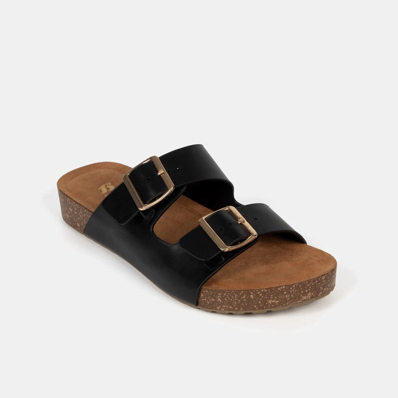 SANDALIAS MUJER BATA NEGRO CASUALES - 2