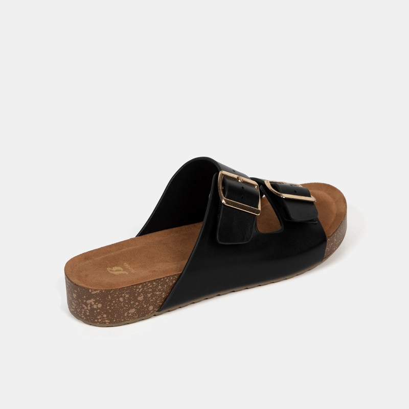 SANDALIAS MUJER BATA NEGRO CASUALES - 3