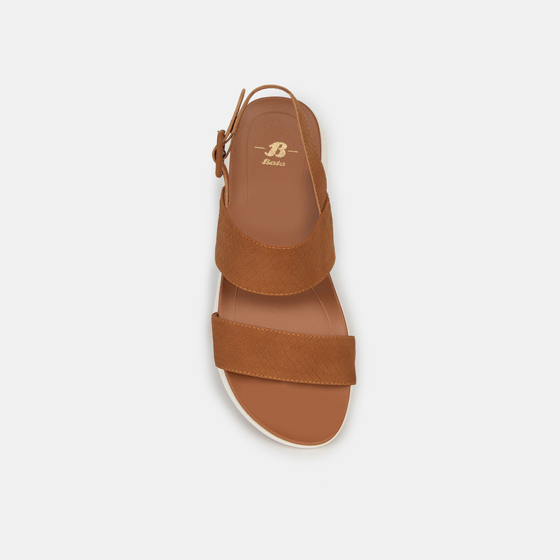 SANDALIAS MUJER BATA MARRÓN CASUALES - 4