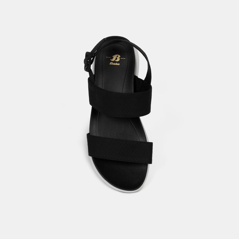 SANDALIAS MUJER BATA NEGRO CASUALES - 4