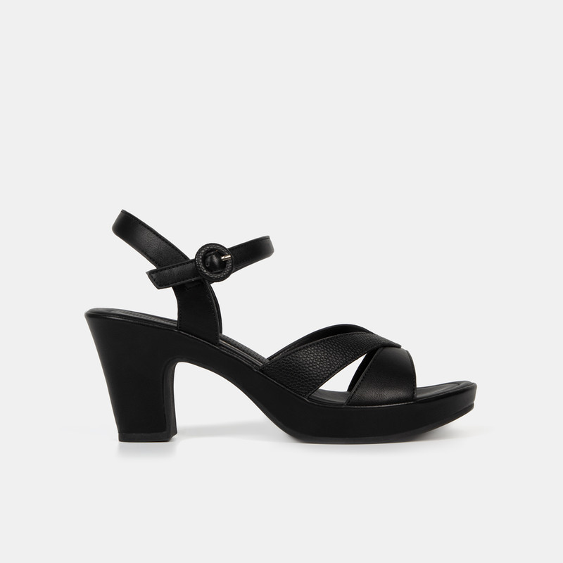 SANDALIAS MUJER BATA NEGRO CASUALES COMFIT - 1