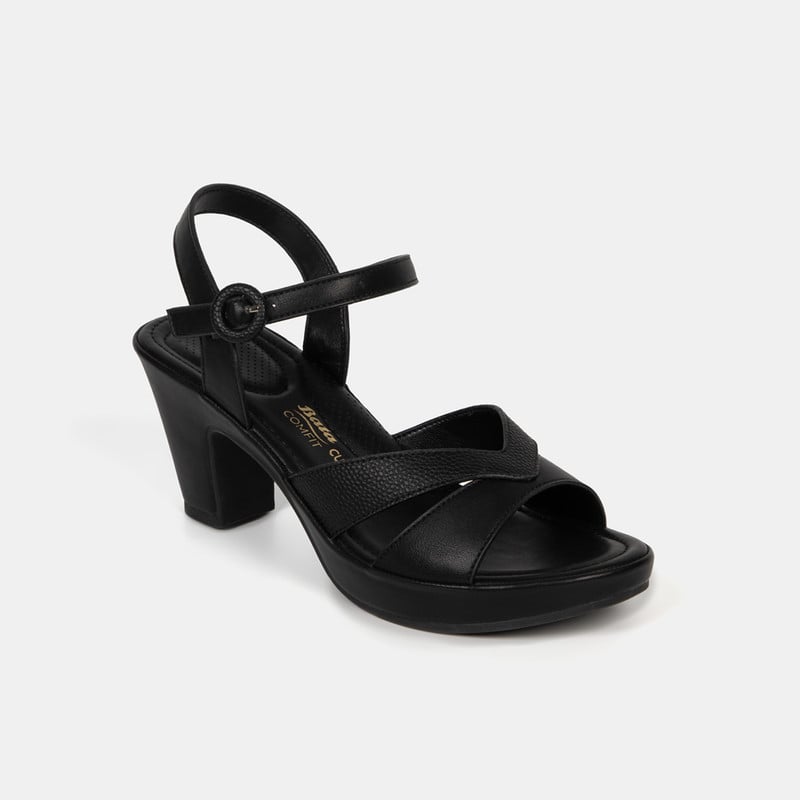 SANDALIAS MUJER BATA NEGRO CASUALES COMFIT - 2