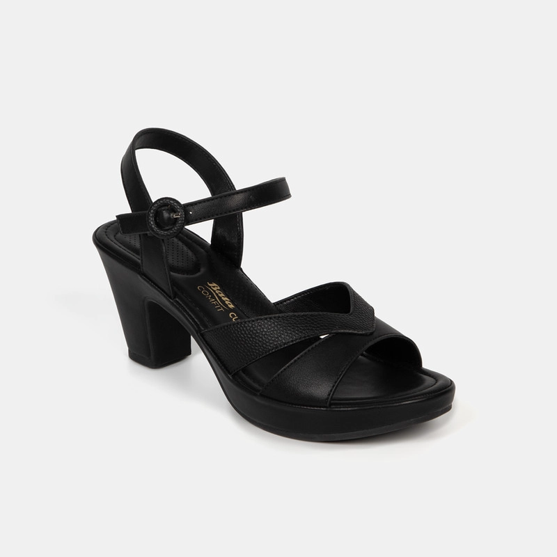 SANDALIAS MUJER BATA NEGRO CASUALES COMFIT - 2