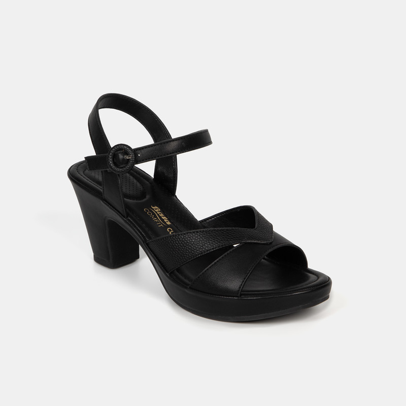 SANDALIAS MUJER BATA NEGRO CASUALES COMFIT - 2