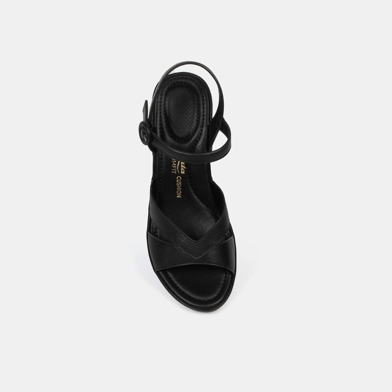 SANDALIAS MUJER BATA NEGRO CASUALES COMFIT - 4