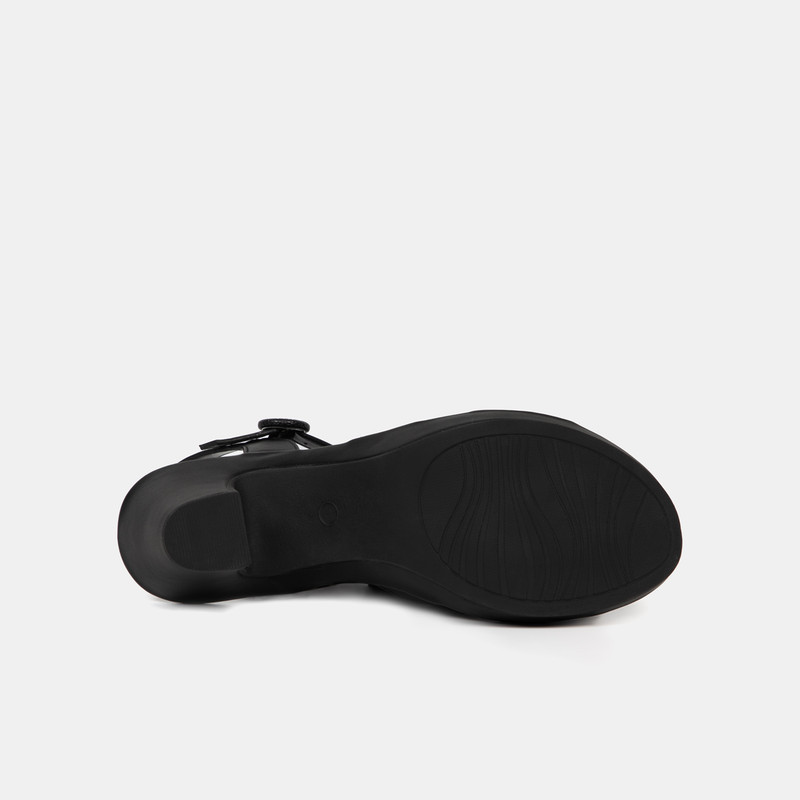 SANDALIAS MUJER BATA NEGRO CASUALES COMFIT - 5