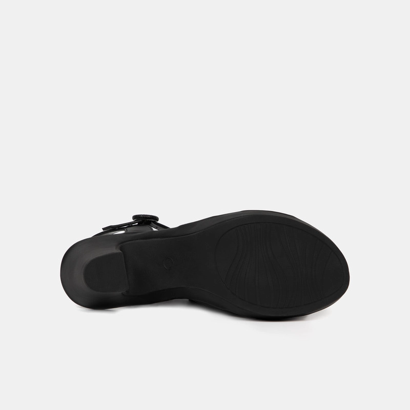 SANDALIAS MUJER BATA NEGRO CASUALES COMFIT - 5