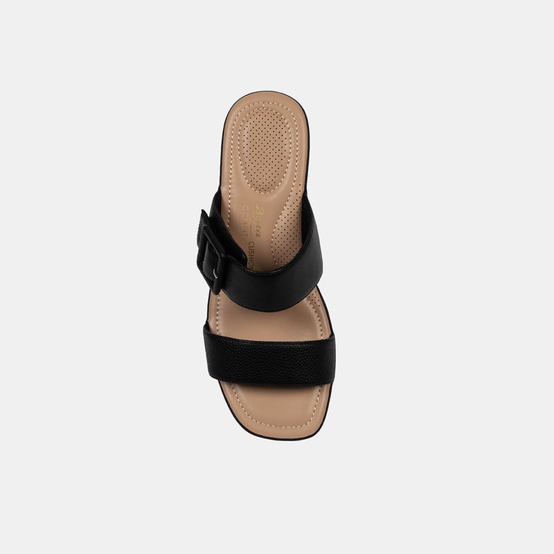 SANDALIAS MUJER BATA NEGRO CASUALES COMFIT - 4
