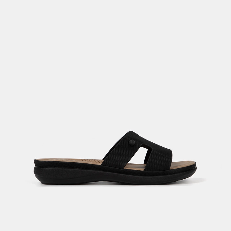 SANDALIAS MUJER BATA NEGRO CASUALES COMFIT - 1