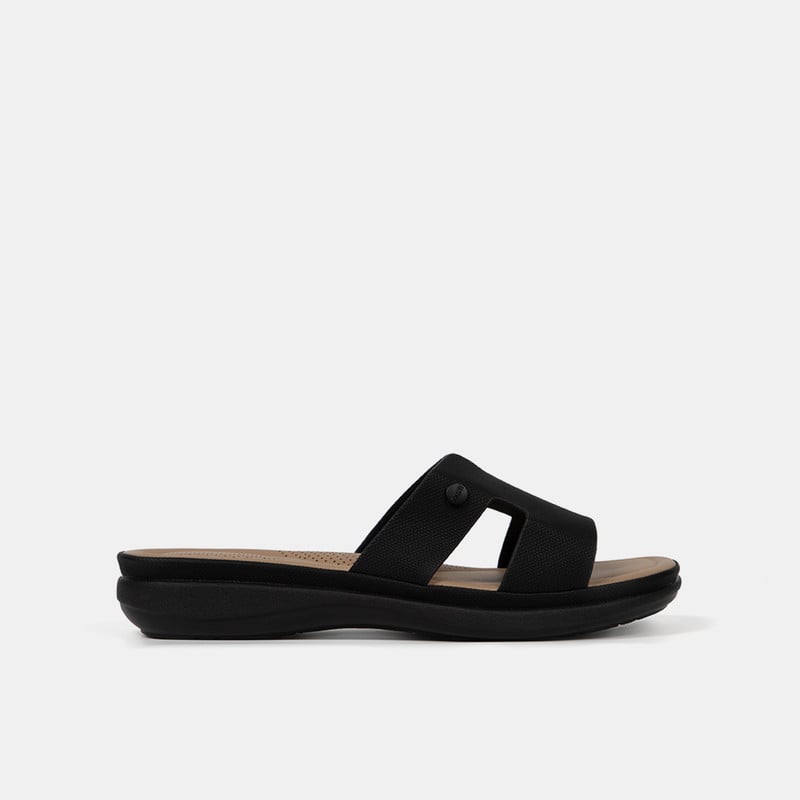 SANDALIAS MUJER BATA NEGRO CASUALES COMFIT - 1