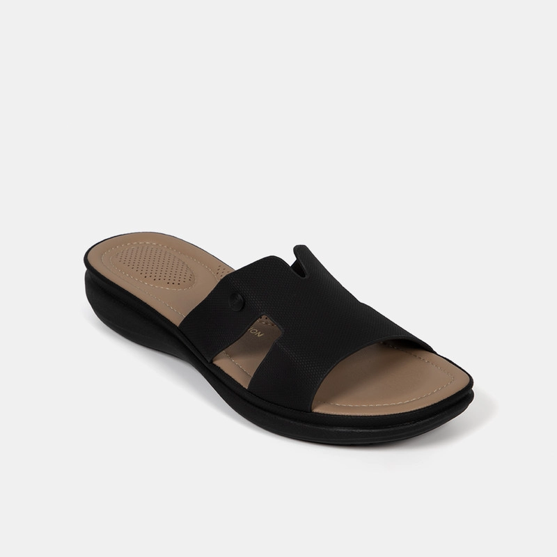 SANDALIAS MUJER BATA NEGRO CASUALES COMFIT - 2