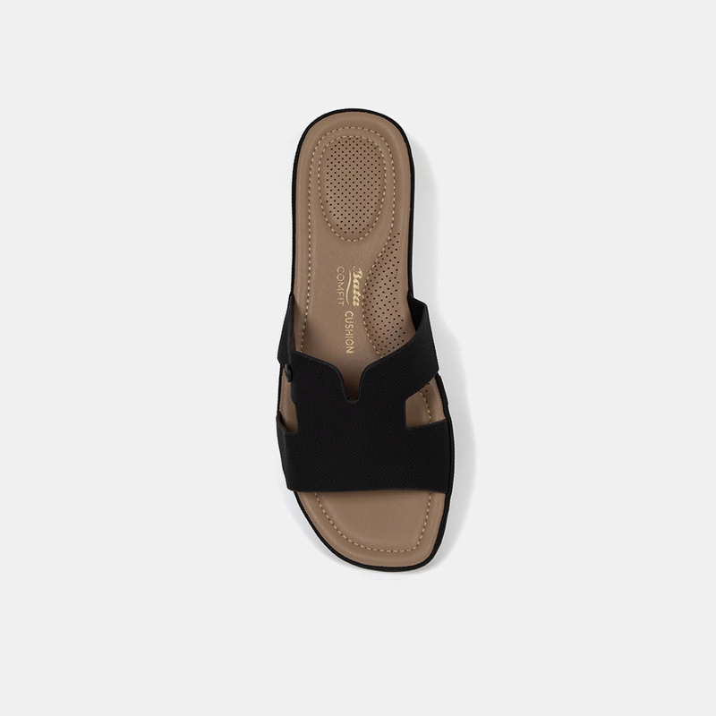 SANDALIAS MUJER BATA NEGRO CASUALES COMFIT - 4