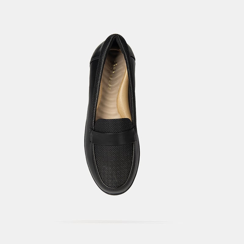 MOCASINES MUJER BATA NEGRO CASUALES COMFIT - 4