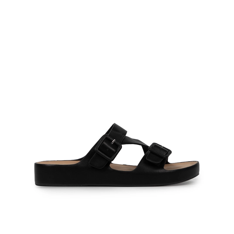 SANDALIAS MUJER BATA NEGRO CASUALES COMFIT - 1