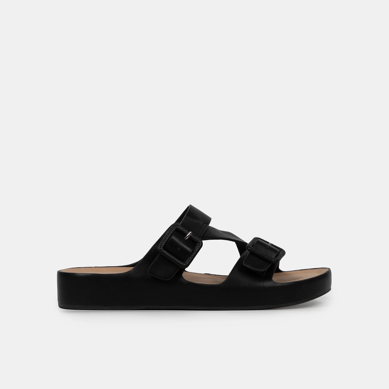 SANDALIAS MUJER BATA NEGRO CASUALES COMFIT - 2