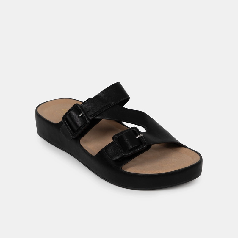 SANDALIAS MUJER BATA NEGRO CASUALES COMFIT - 3