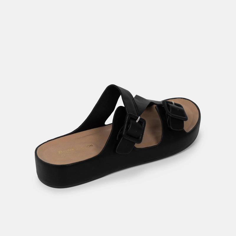 SANDALIAS MUJER BATA NEGRO CASUALES COMFIT - 4