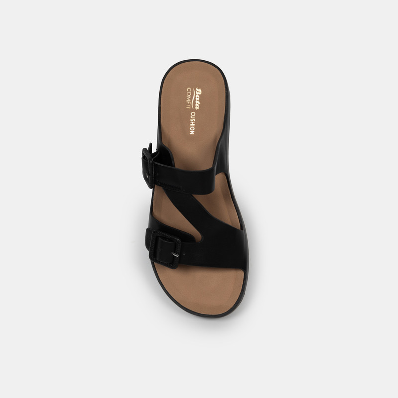 SANDALIAS MUJER BATA NEGRO CASUALES COMFIT - 5