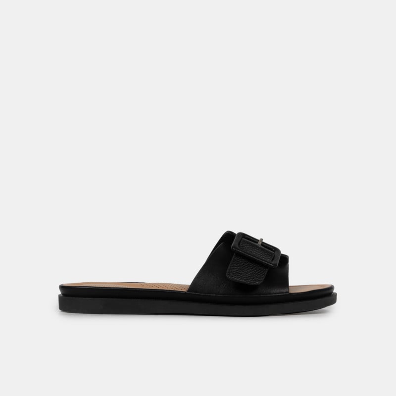 SANDALIAS MUJER BATA NEGRO CASUALES COMFIT - 2