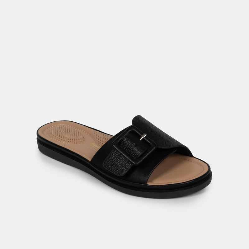 SANDALIAS MUJER BATA NEGRO CASUALES COMFIT - 3