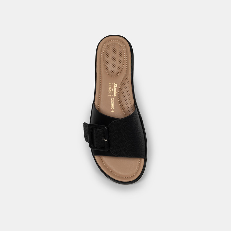 SANDALIAS MUJER BATA NEGRO CASUALES COMFIT - 5