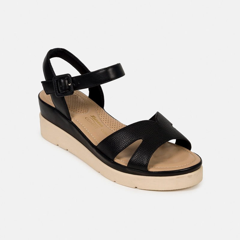 SANDALIAS MUJER BATA NEGRO CASUALES COMFIT - 3