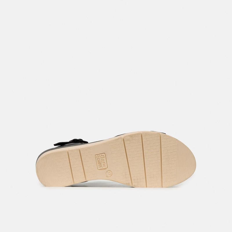 SANDALIAS MUJER BATA NEGRO CASUALES COMFIT - 4