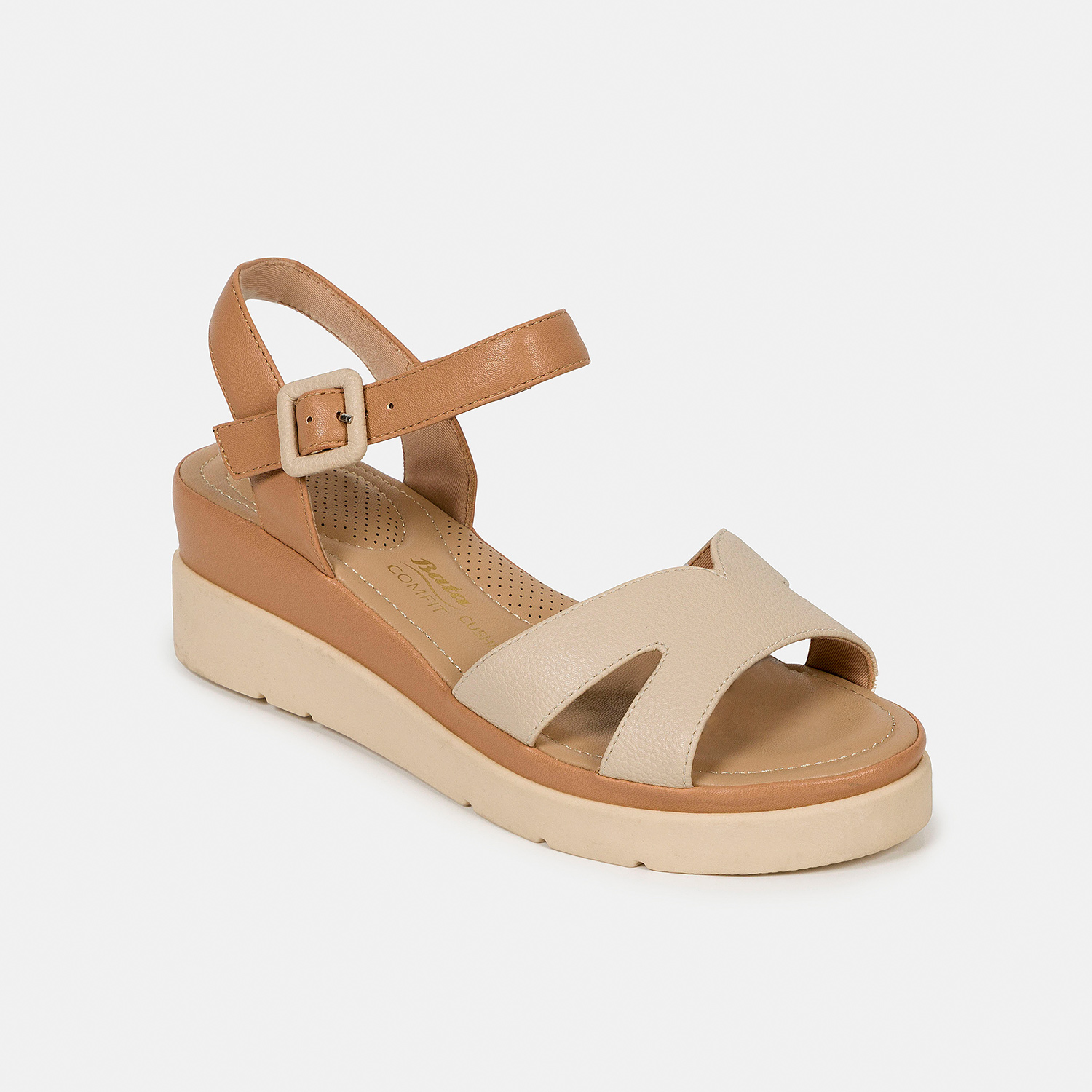 SANDALIAS MUJER BATA MARRÓN CASUALES COMFIT - 1