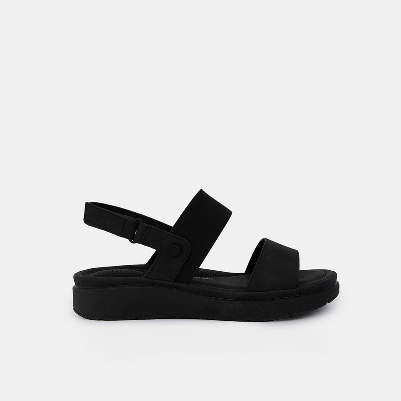 SANDALIAS MUJER BATA NEGRO CASUALES COMFIT - 2