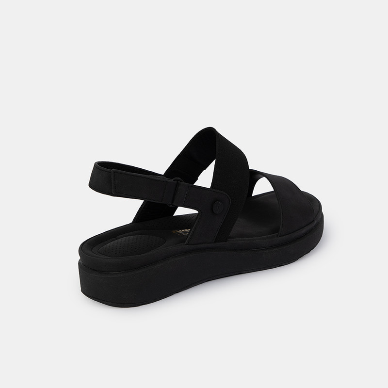 SANDALIAS MUJER BATA NEGRO CASUALES COMFIT - 3