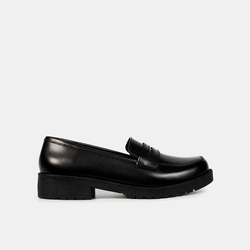 MOCASINES MUJER BATA NEGRO CASUALES - 1