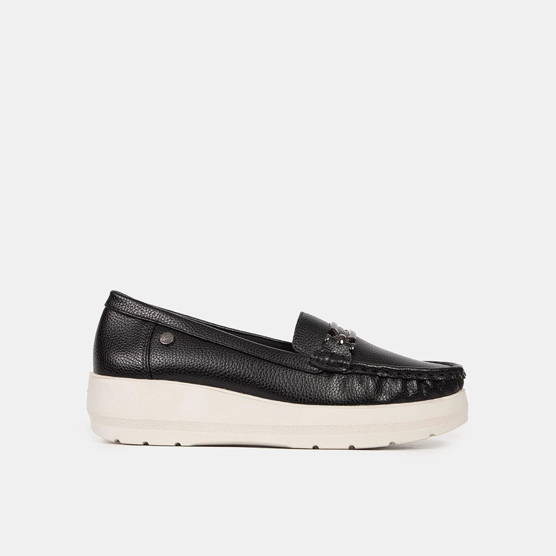 MOCASINES CASUALES MUJER BATA COMFIT NEGRO - 1