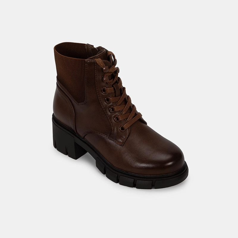BOTINES CASUALES MUJER BATA MARRÓN - 2