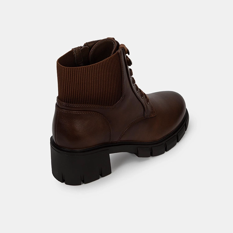 BOTINES CASUALES MUJER BATA MARRÓN - 3