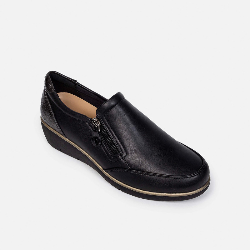 MOCASINES CASUALES  MUJER BATA COMFIT NEGRO - 2