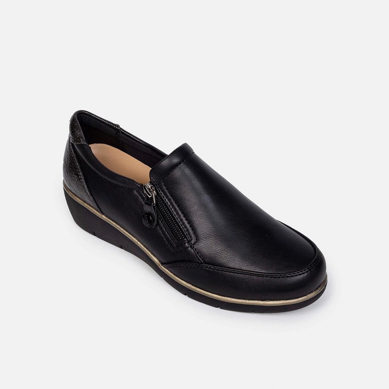 MOCASINES CASUALES  MUJER BATA COMFIT NEGRO - 2