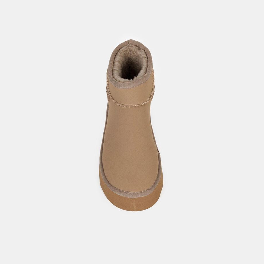BOTINES CASUALES MUJER BATA BEIGE - 2