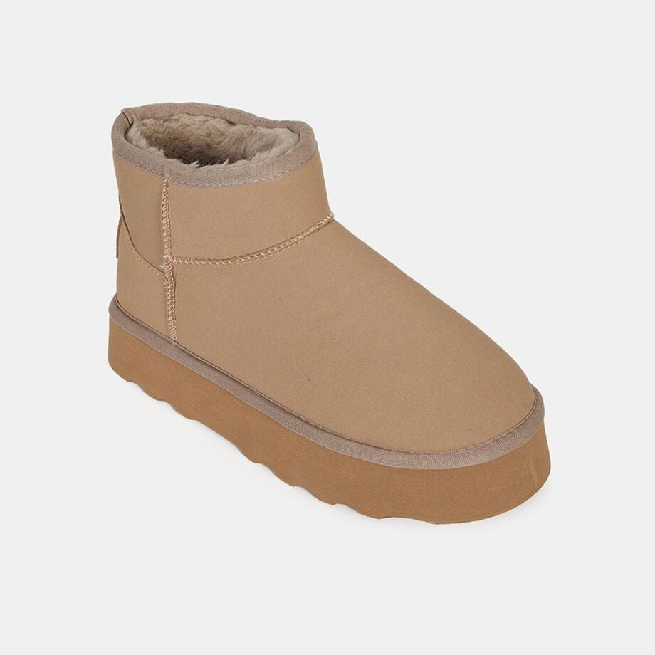BOTINES CASUALES MUJER BATA BEIGE - 3